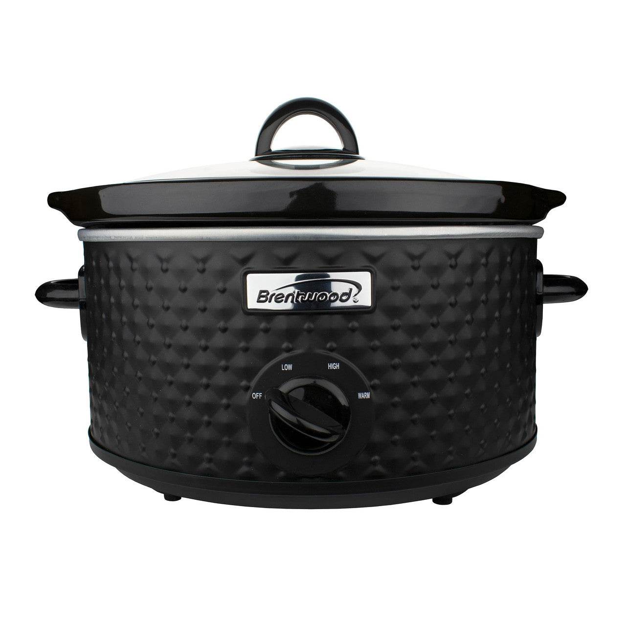 Brentwood 3.5 Quart Diamond Pattern Slow Cooker in Black - Loft&Timber
