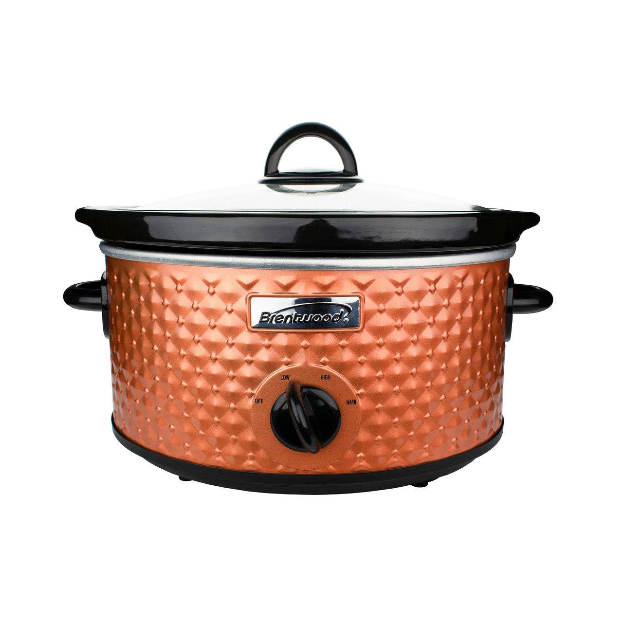 Brentwood 3.5 Quart Diamond Pattern Slow Cooker in Copper - Loft&Timber