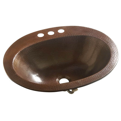 Copper Oval Bathroom Sink 20 x 16 inch - Loft&Timber