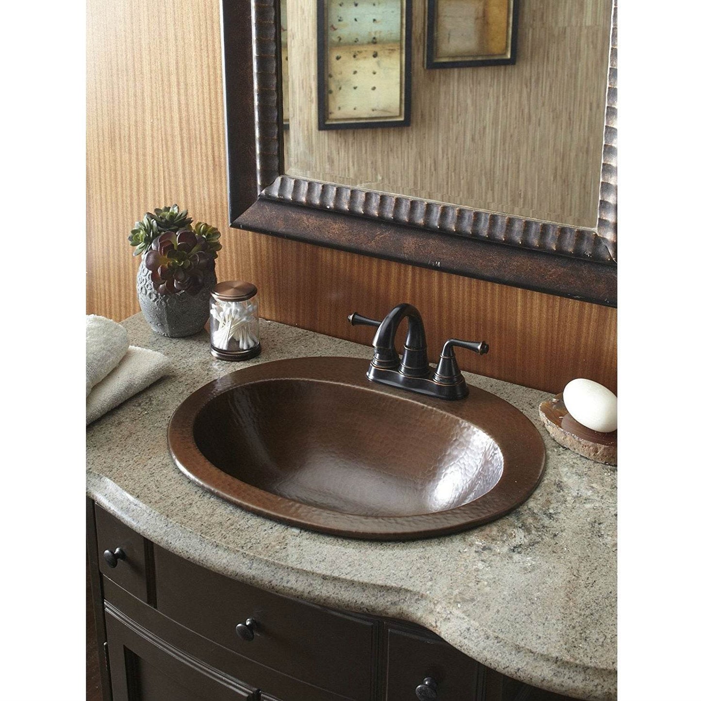 Copper Oval Bathroom Sink 20 x 16 inch - Loft&Timber