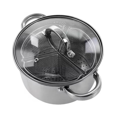 Stainless Steel 4-Quart Dutch Oven with 3-Section Dividers and Lid-2