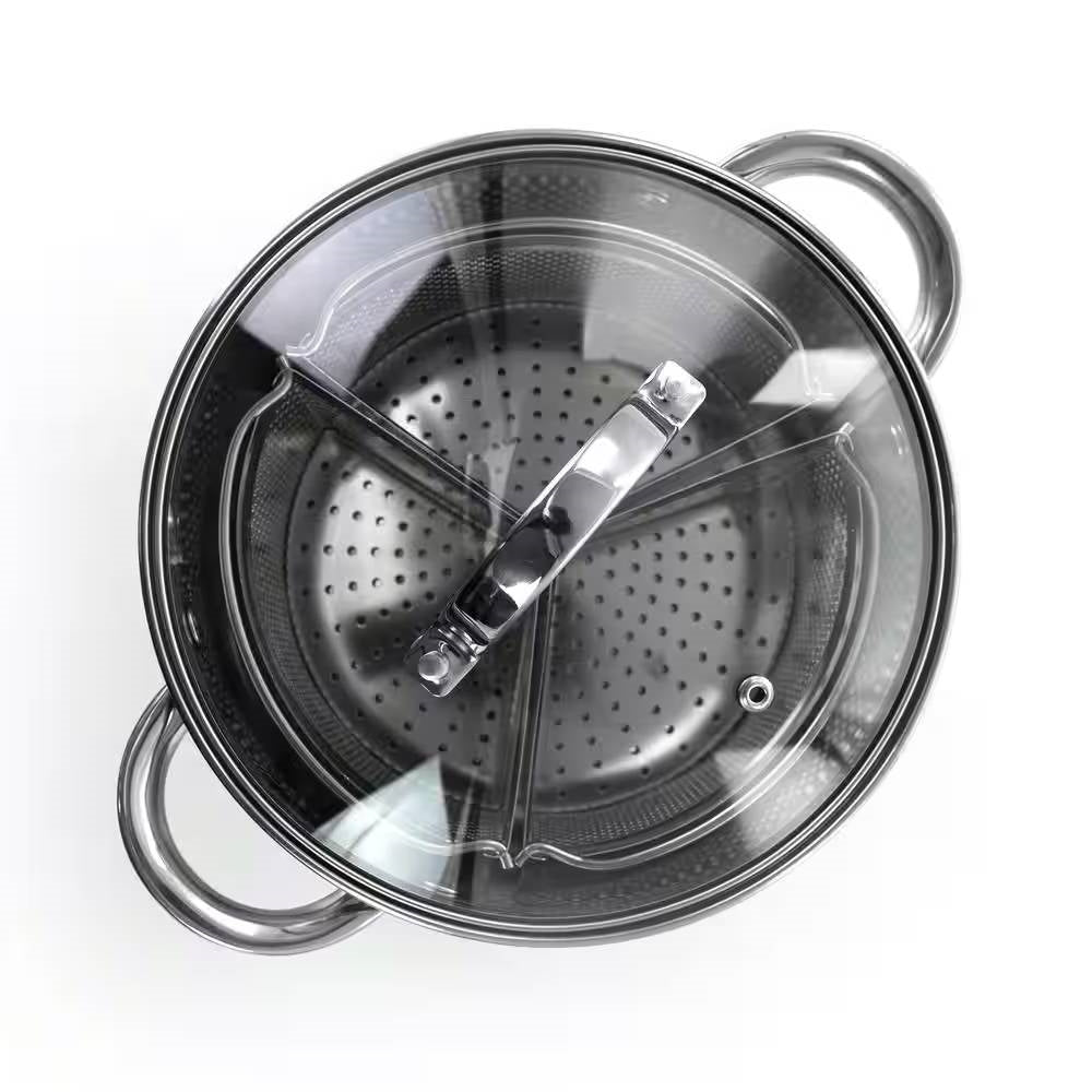 Stainless Steel 4-Quart Dutch Oven with 3-Section Dividers and Lid-3