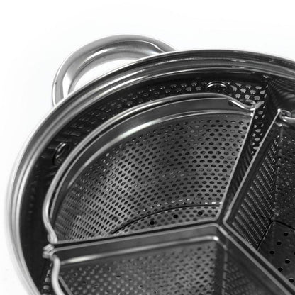 Stainless Steel 4-Quart Dutch Oven with 3-Section Dividers and Lid - Loft&Timber