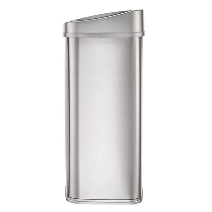 Silver 13-Gallon Stainless Steel Kitchen Trash Can with Motion Sensor Lid - Loft&Timber