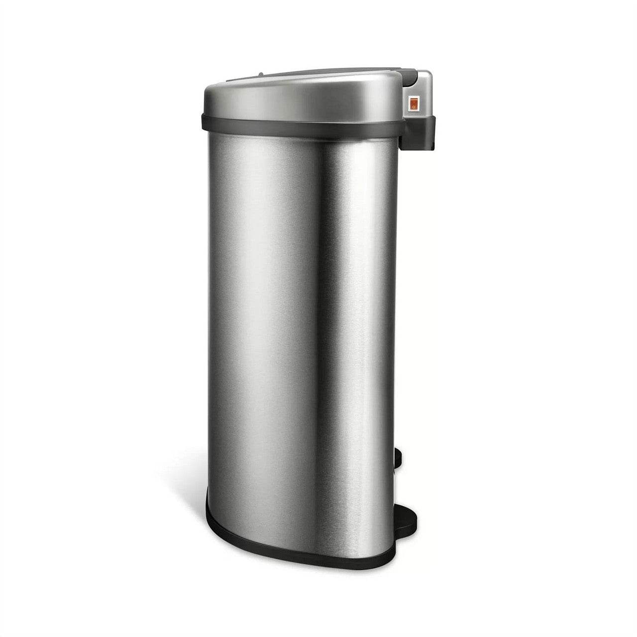Dual Stainless Steel 18-Gallon Trash Can Recycle Bin with Motion Sensor Lid - Loft&Timber