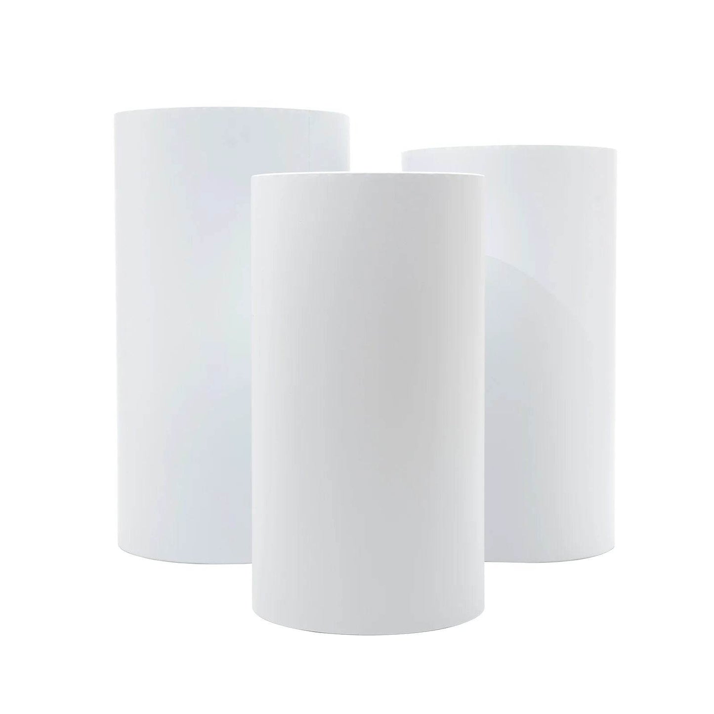 Set of 3 White Flower and Cake Vases - Loft&Timber