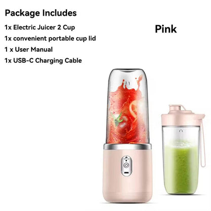 Portable Blender Bottle Electric 6 Blades Multifunction Juice Blender