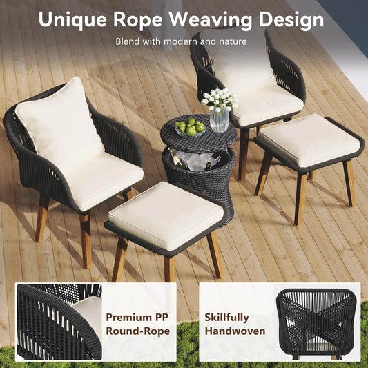 5 Pieces Outdoor Patio Furniture Set - Loft&Timber