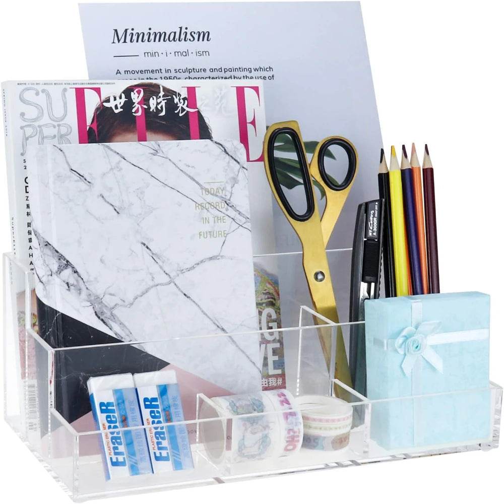Acrylic Crystal Clear Desktop Organizer - Loft&Timber