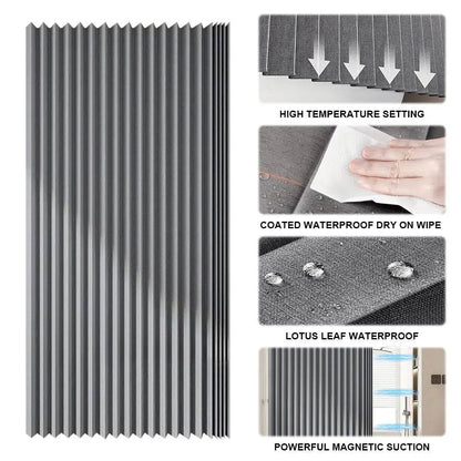 Foldable Magnetic Bathroom Curtain Waterproof - Loft&Timber