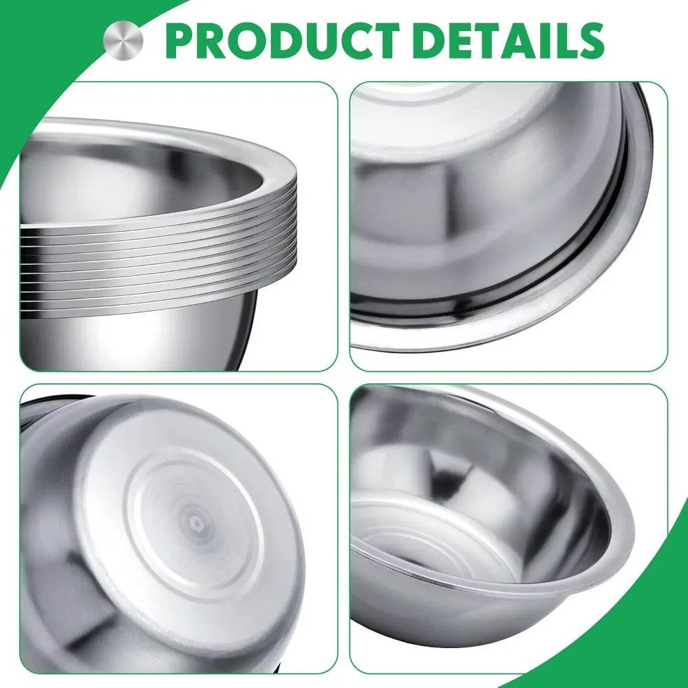 Set of 12 Stainless Steel Mixing Bowls - Loft&Timber