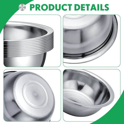 Set of 12 Stainless Steel Mixing Bowls - Loft&Timber