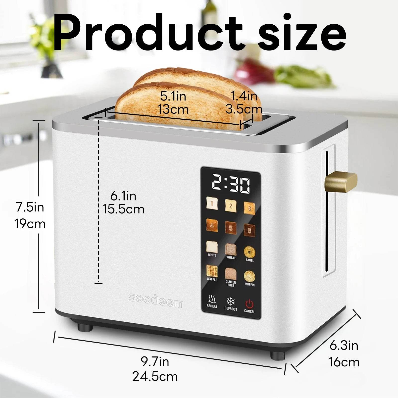 2 Slice-Toaster with Touch Control - Loft&Timber