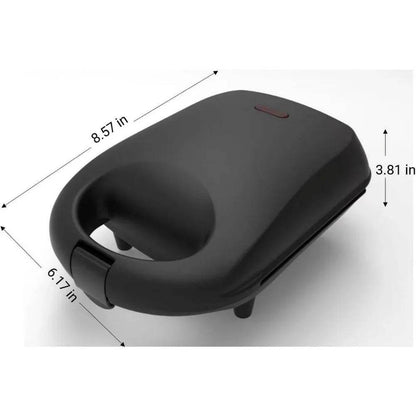 Single waffle maker, matte black, new - Loft&Timber