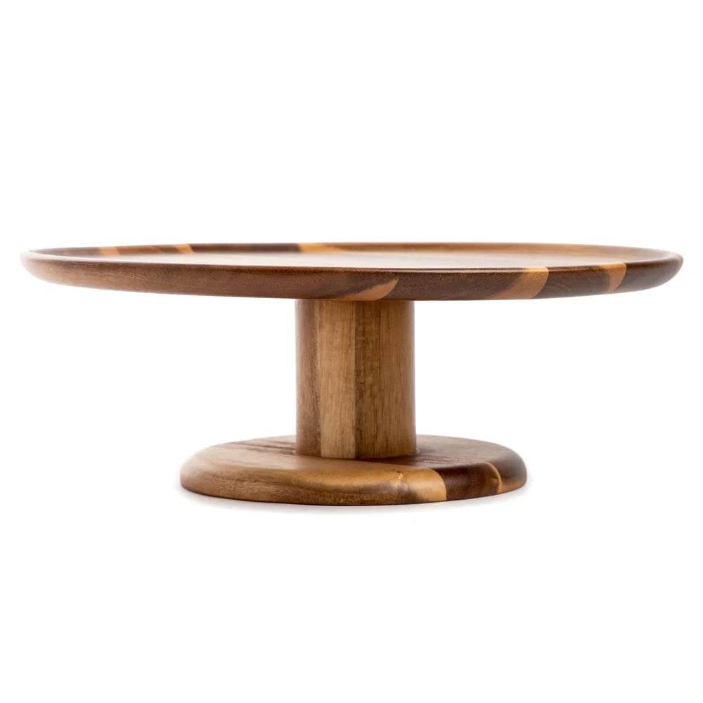 Acacia Wood Round Cake Stand - Loft&Timber