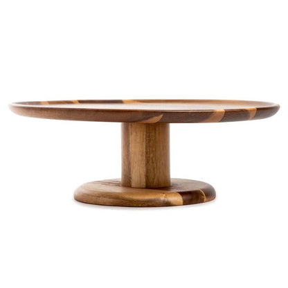 Acacia Wood Round Cake Stand - Loft&Timber