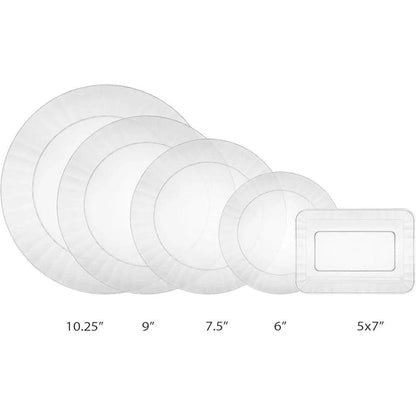 Deluxe Hard Plastic Round Salad Plates 70 Count 7-1/2 Inch - Loft&Timber