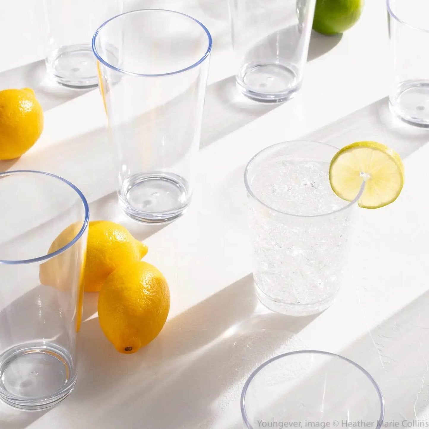 16 oz Bistro Clear Plastic Tumblers, Set of 8 - Loft&Timber