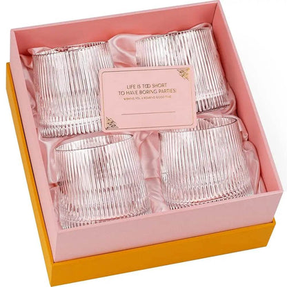 Vintage Art D Speakeasy Lowball Glasses, Set Of 4, 9 Oz - Loft&Timber