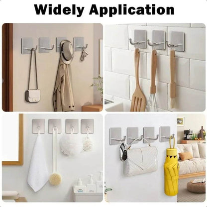 Adhesive Hooks 304 Stainless Steel Sticky Wall Hooks - Loft&Timber