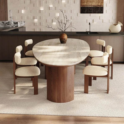 Center Dining Table Wood Table &/Or 6 Elegant Oval - Loft&Timber
