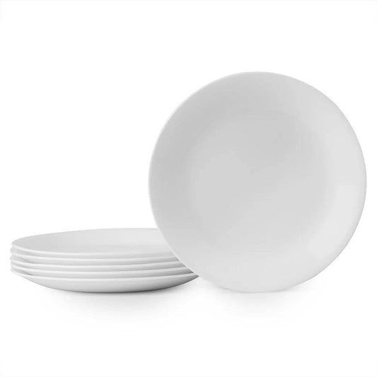 Set of 6 8.5 Inch Round Glass Salad Plates - Loft&Timber