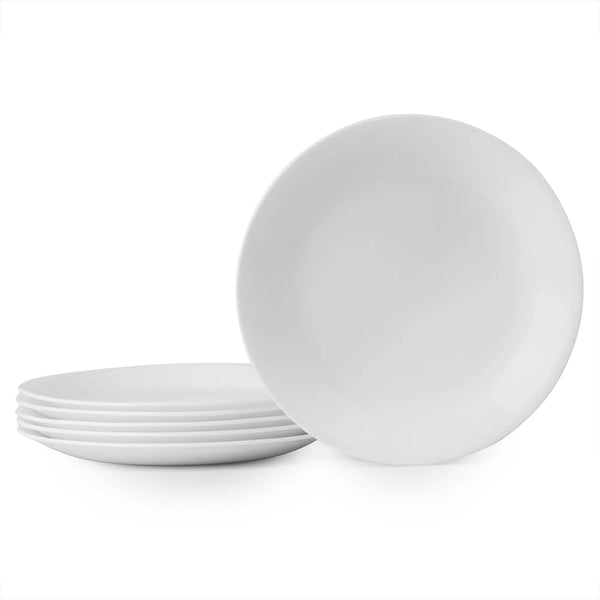Set of 6 8.5 Inch Round Glass Salad Plates