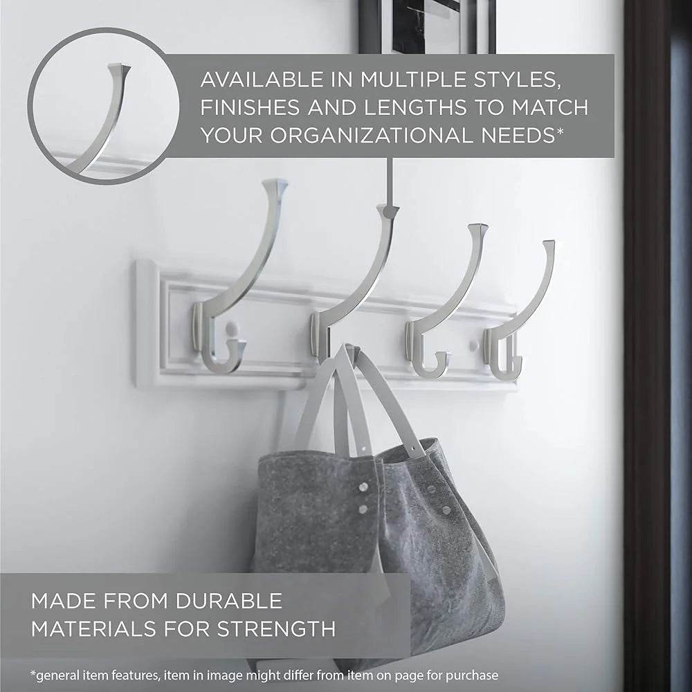 Wall Mount Key Rack Organizer with 7 Hooks Durable Fiberboard Key Holder Office Entry Kitchen Bedroom Storage Solutions - Loft&Timber