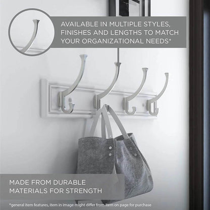 Wall Mount Key Rack Organizer with 7 Hooks Durable Fiberboard Key Holder Office Entry Kitchen Bedroom Storage Solutions - Loft&Timber