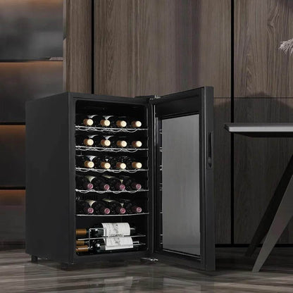 24 Bottle Built-In Wine Cooler Refrigerator with Glass Door - Digital Temperature Control 40°F-65°F