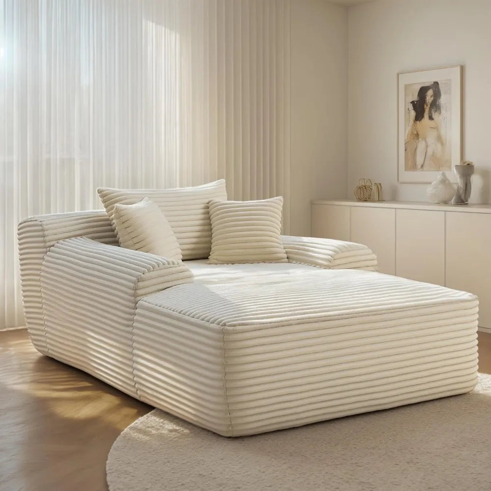 67" Oversized Chaise Lounge Reading Chair - Loft&Timber