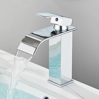 Quyanre Matte Black Waterfall Basin Faucet - Loft&Timber