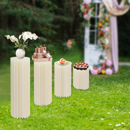 4Pcs Foldable Cardboard Flower or cake Stand (40+60+80+100cm) - Loft&Timber