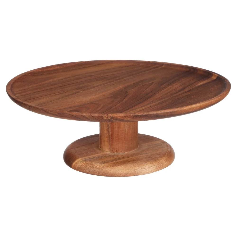 Acacia Wood Round Cake Stand - Loft&Timber