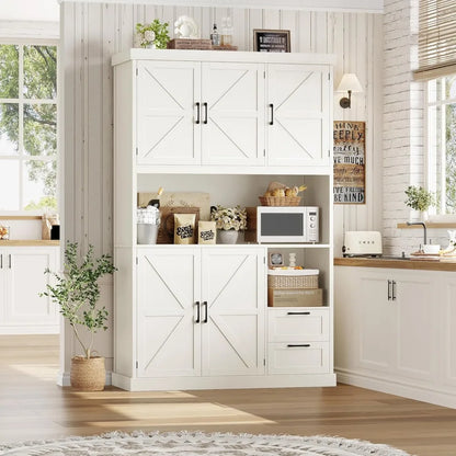 76" Tall Kitchen Pantry Storage Cabinet - Loft&Timber