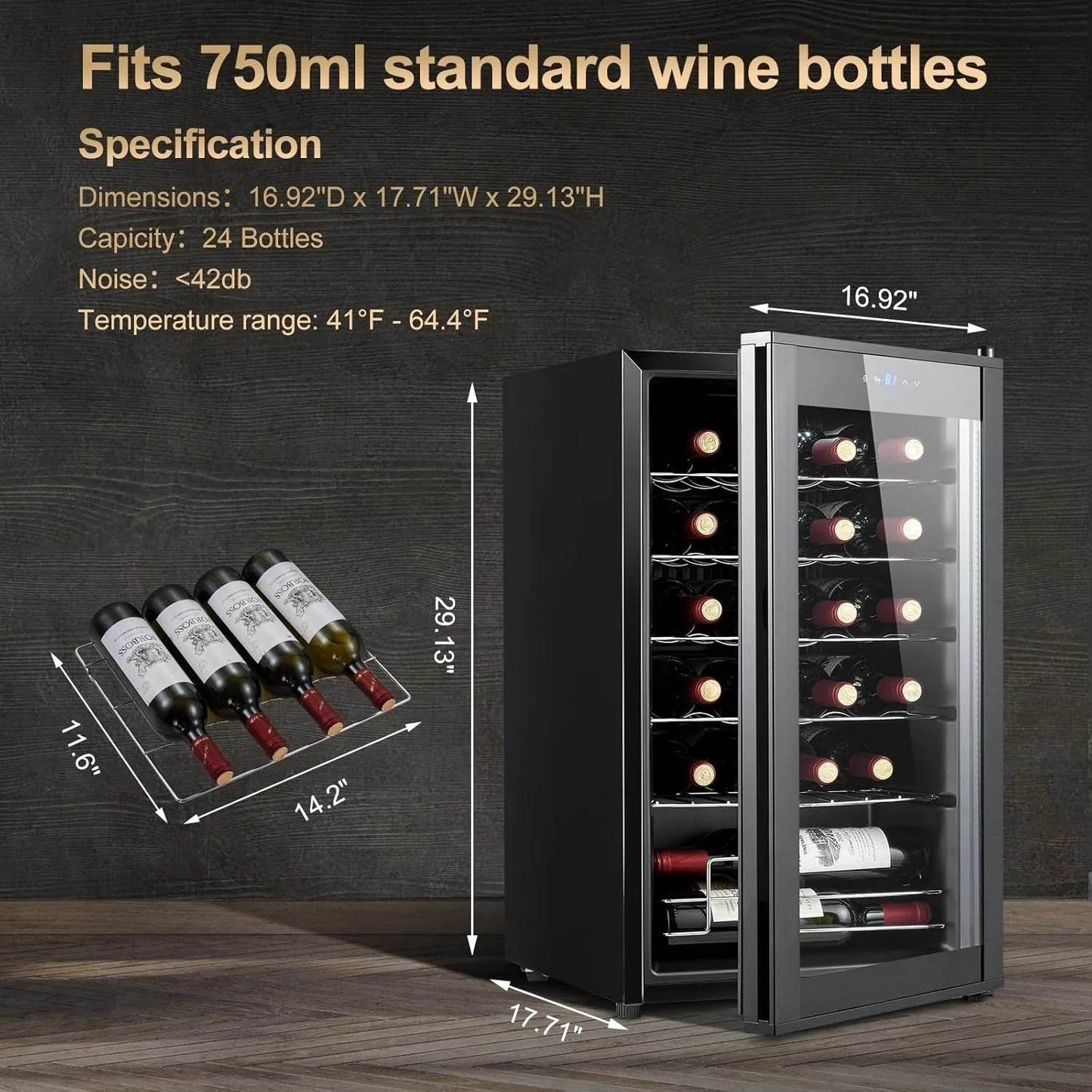 COOLER 24 Bottle Mini Fridge - Loft&Timber
