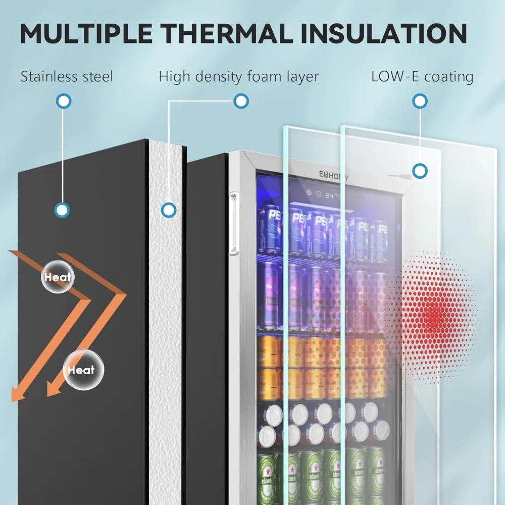 Beverage Refrigerator and Cooler, 128 Can Mini fridge