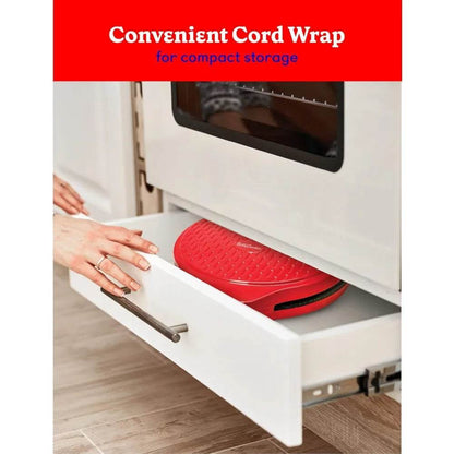 Red Countertop Pizza Maker, 1440-Watt