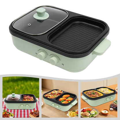 2-In-1 Electric Green Hot Pot,110V - Loft&Timber