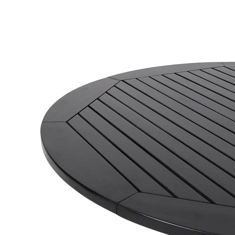 Sandee Dining Table, Round, Black - Loft&Timber