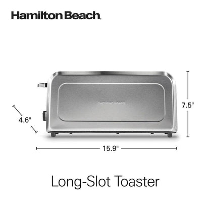 Stainless Steel Long-Slot Toaster 2-Slice Capacity with Bagel Button - Loft&Timber