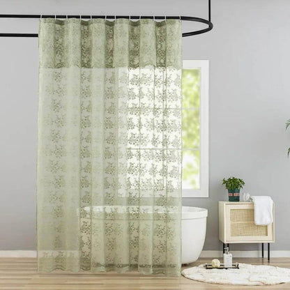 Elegant Sage Green Shower Curtain - Loft&Timber