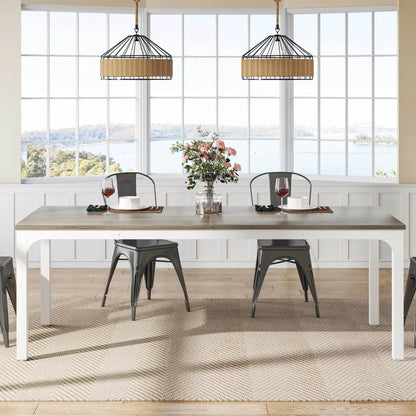 Tribesigns Dining Table for 6-8 People, 200cm - Loft&Timber