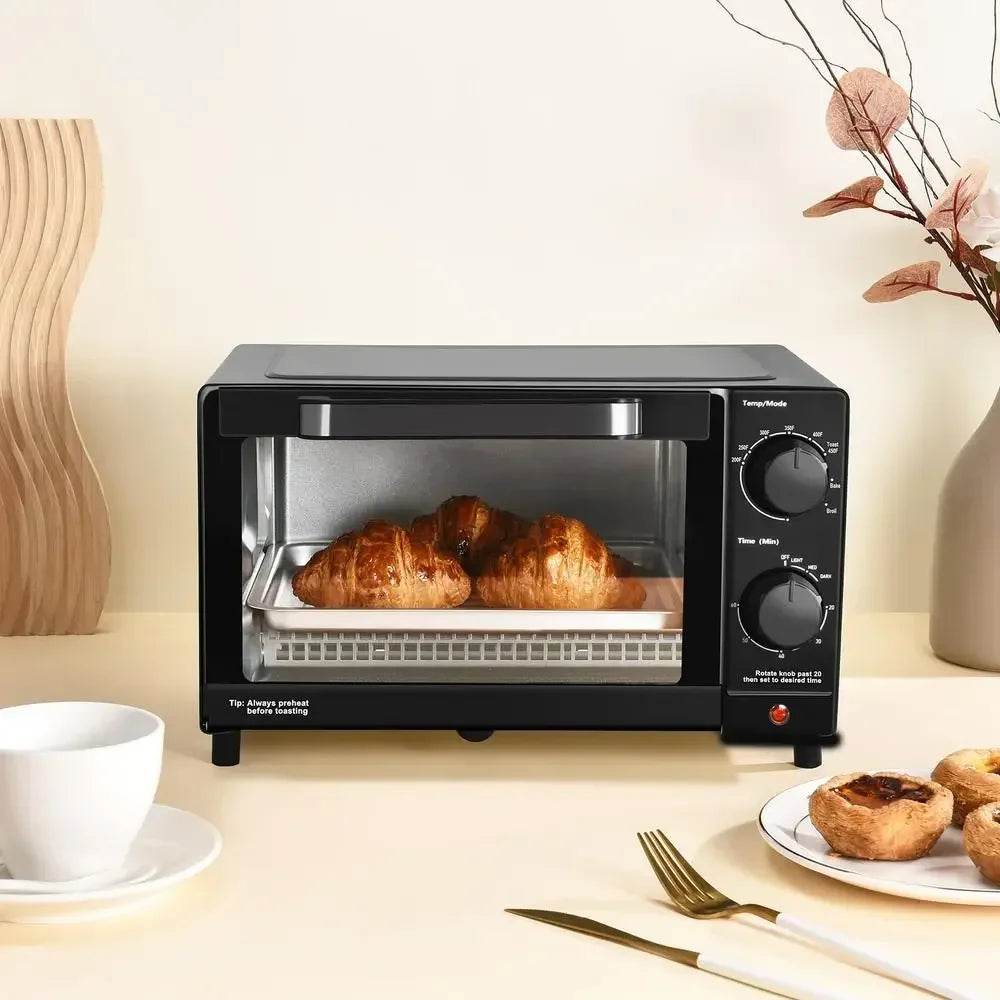 4 Slice Toaster Oven Bake Broil & Toast 9-inch - Loft&Timber