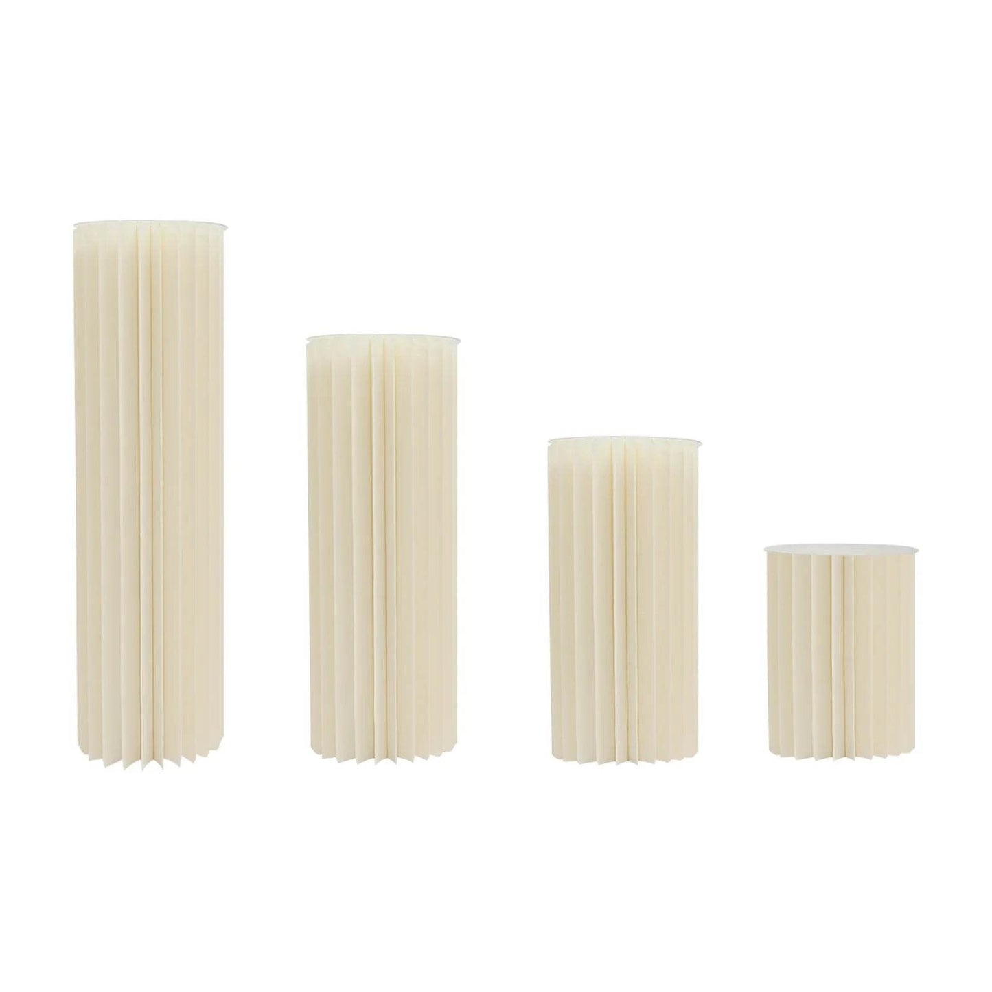 4Pcs Foldable Cardboard Flower or cake Stand (40+60+80+100cm) - Loft&Timber