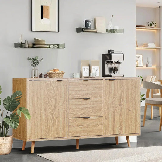 47" Storage Cabinet with 3 Drawers and 2 Doors - Loft&Timber