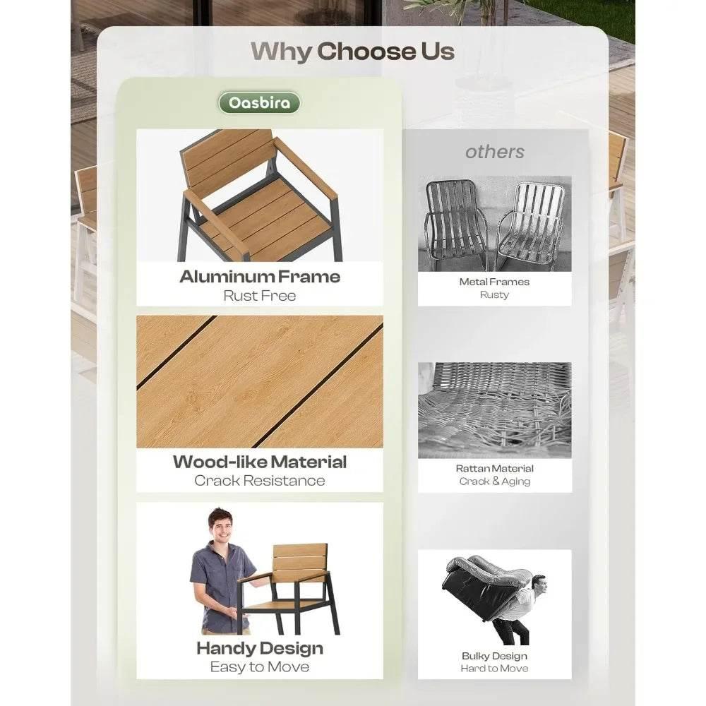 Outdoor Patio Dining Table Sets 7 Piece - Loft&Timber