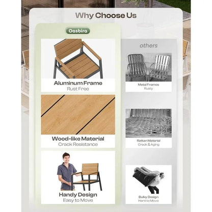 Outdoor Patio Dining Table Sets 7 Piece - Loft&Timber