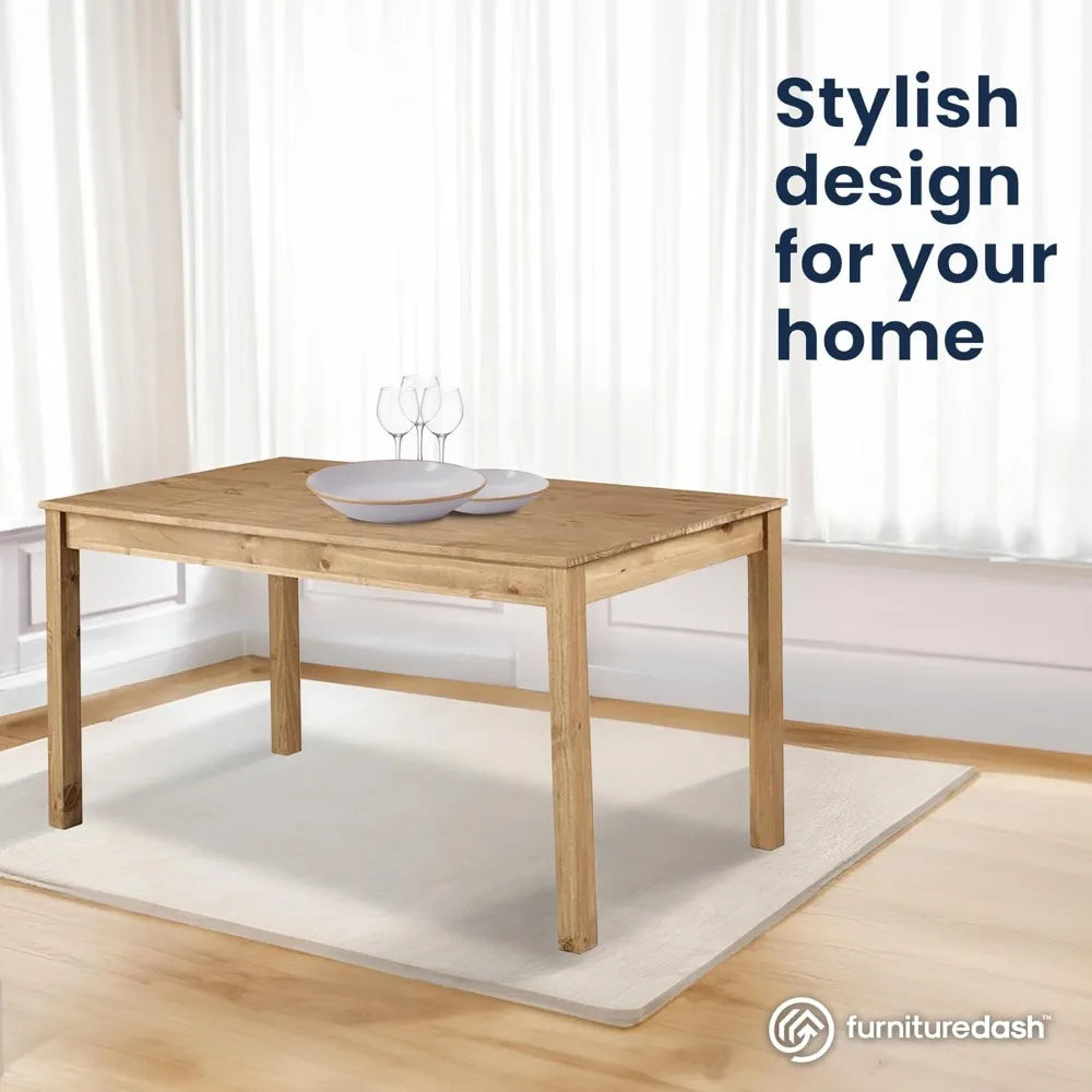 Dining Table Solid Wood 59.06" W, 29.53" D, 29" - Loft&Timber