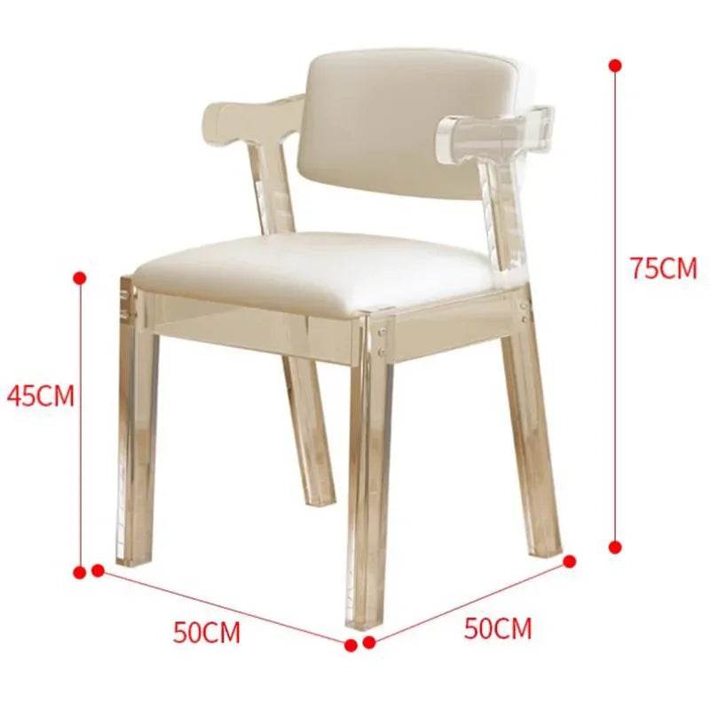 Cream Style Acrylic Makeup Chair - Loft&Timber